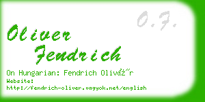 oliver fendrich business card